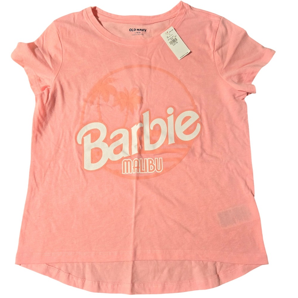 Old Navy Barbie Malibu Graphic T-Shirt Kids Girls Pink New with Tags‎